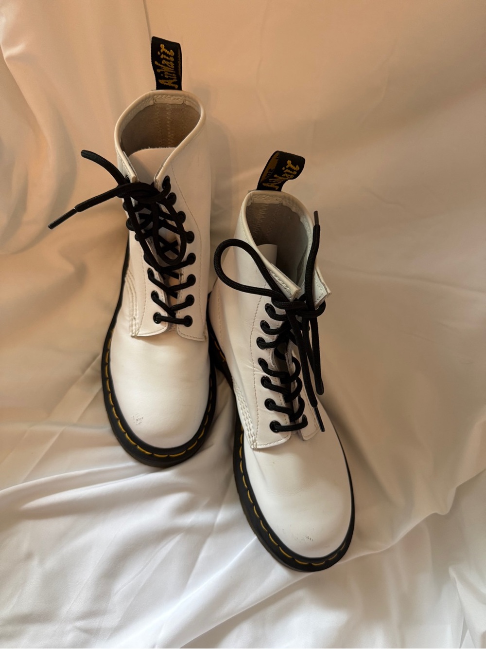 Dr. Martens White 1460 with Gum Soles
